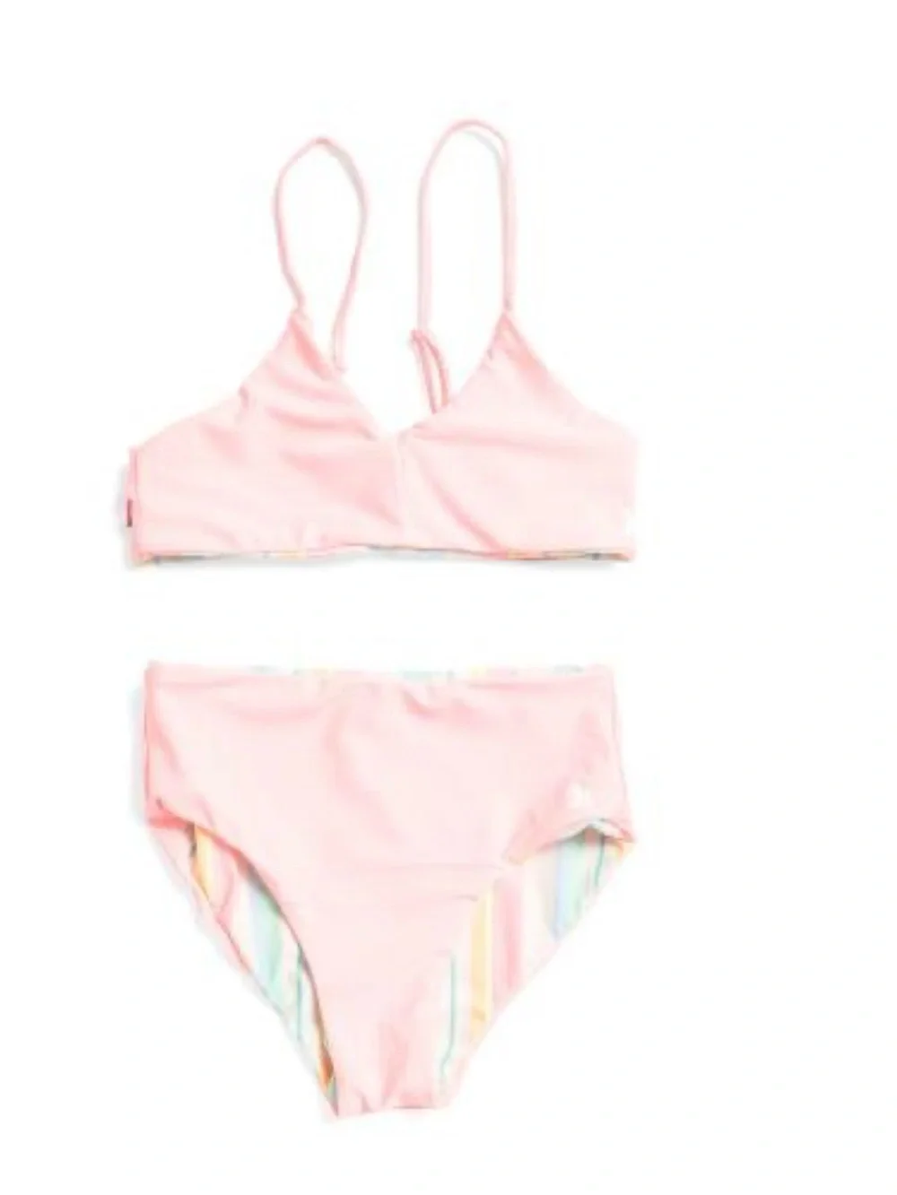 Hurley Pastel Multi-Stripe Bikini Set - Pink, Mint, Yellow, Blue